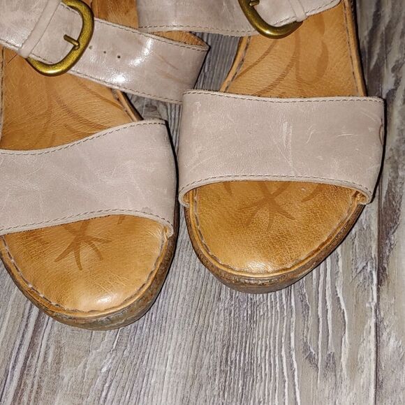 Born tan leather sling back sandals Sz 11 - Picture 5 of 7
